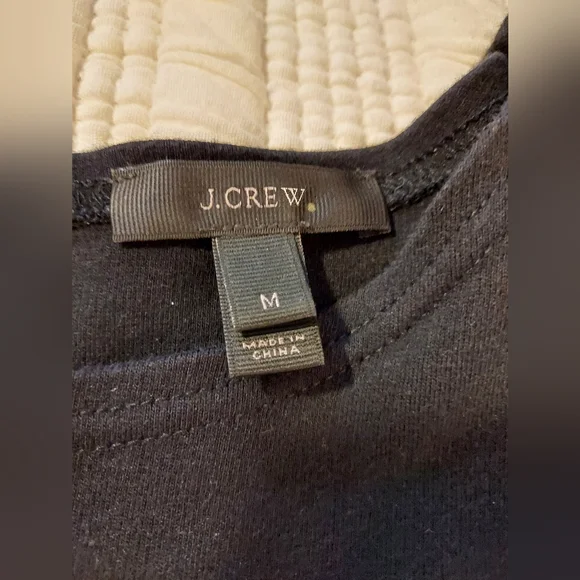 J. Crew Striped Long Sleeve Top in Black and White With Zipper Details - Picture 3 of 7